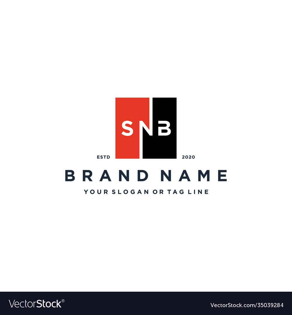 Letter snb square logo design