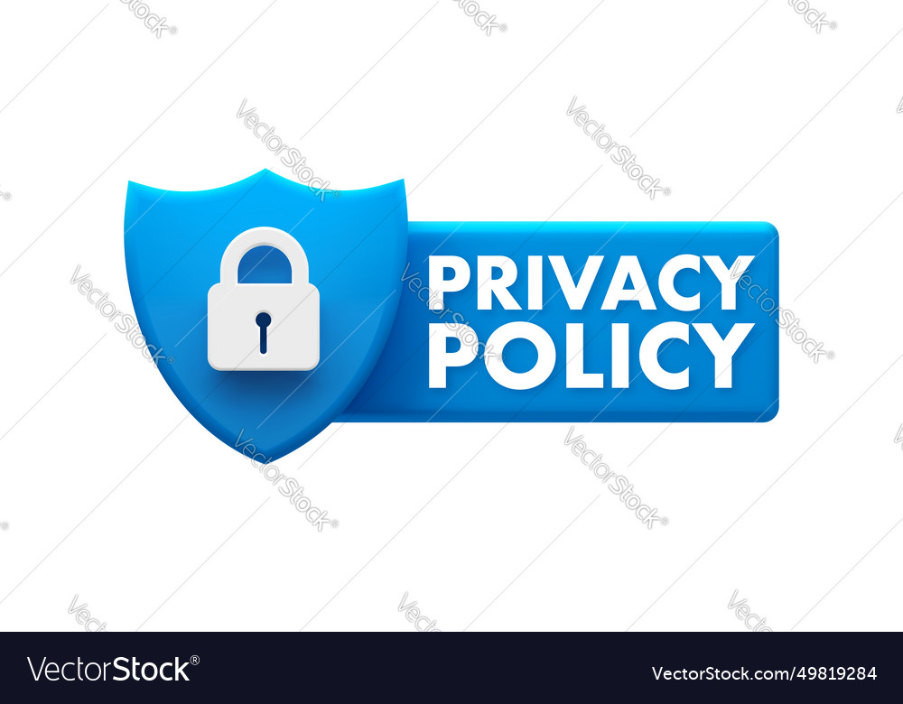 Privacy policy security badge - blue shield