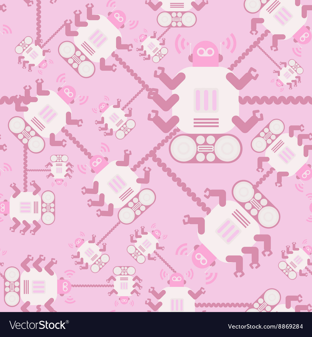 Seamless robot patterncartoon