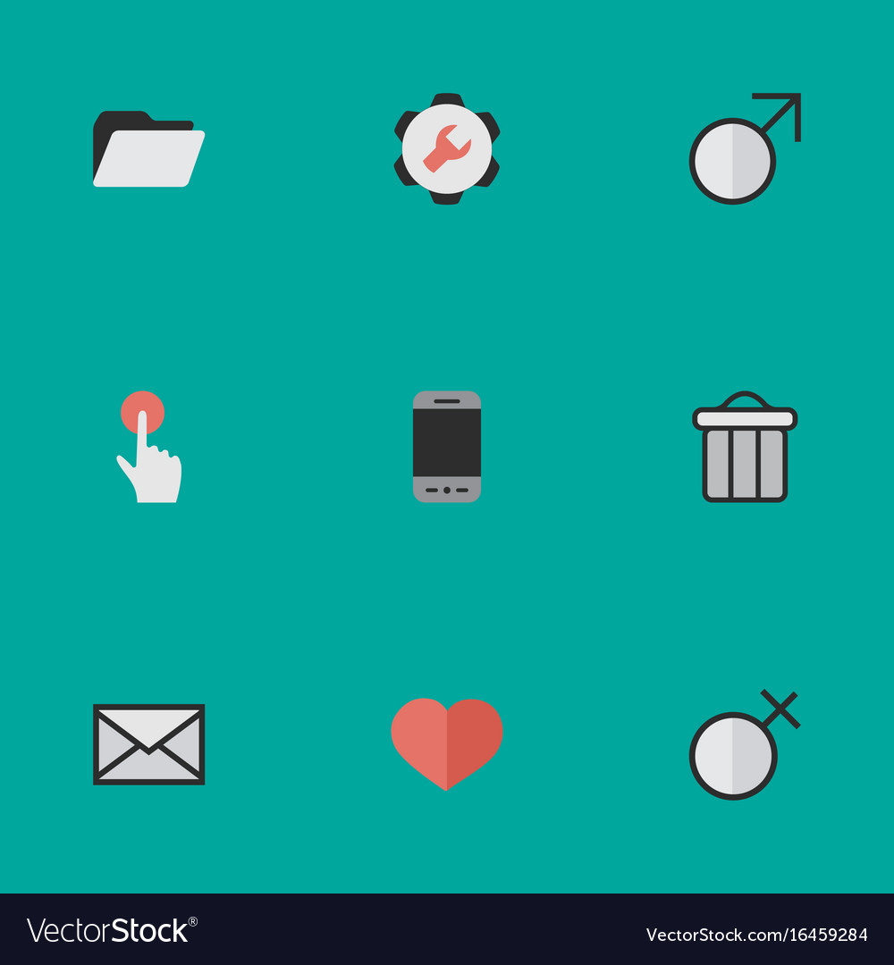 Set of simple interface icons