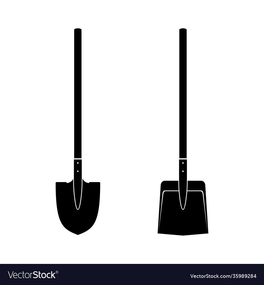 Shovel and spade icon isolated on white background