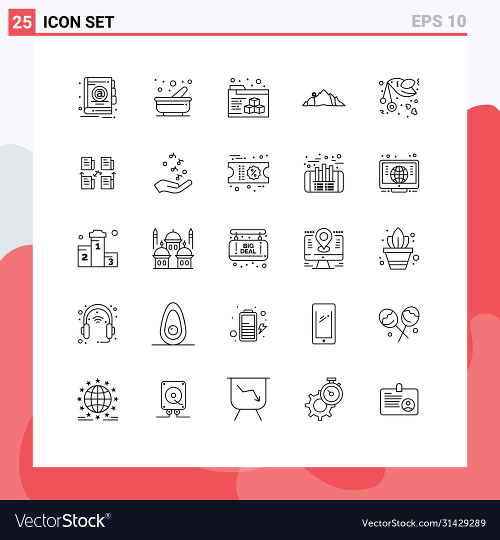25 universal lines set for web and mobile