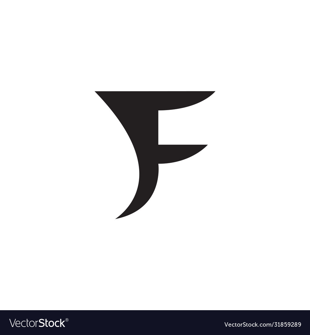 Abstract f letter logo design Royalty Free Vector Image