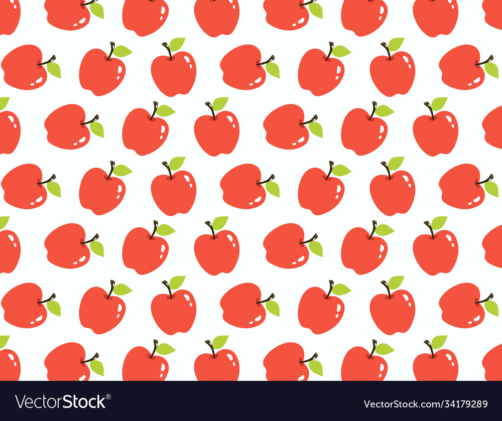 Apple background pattern Vector Image Apple background pattern