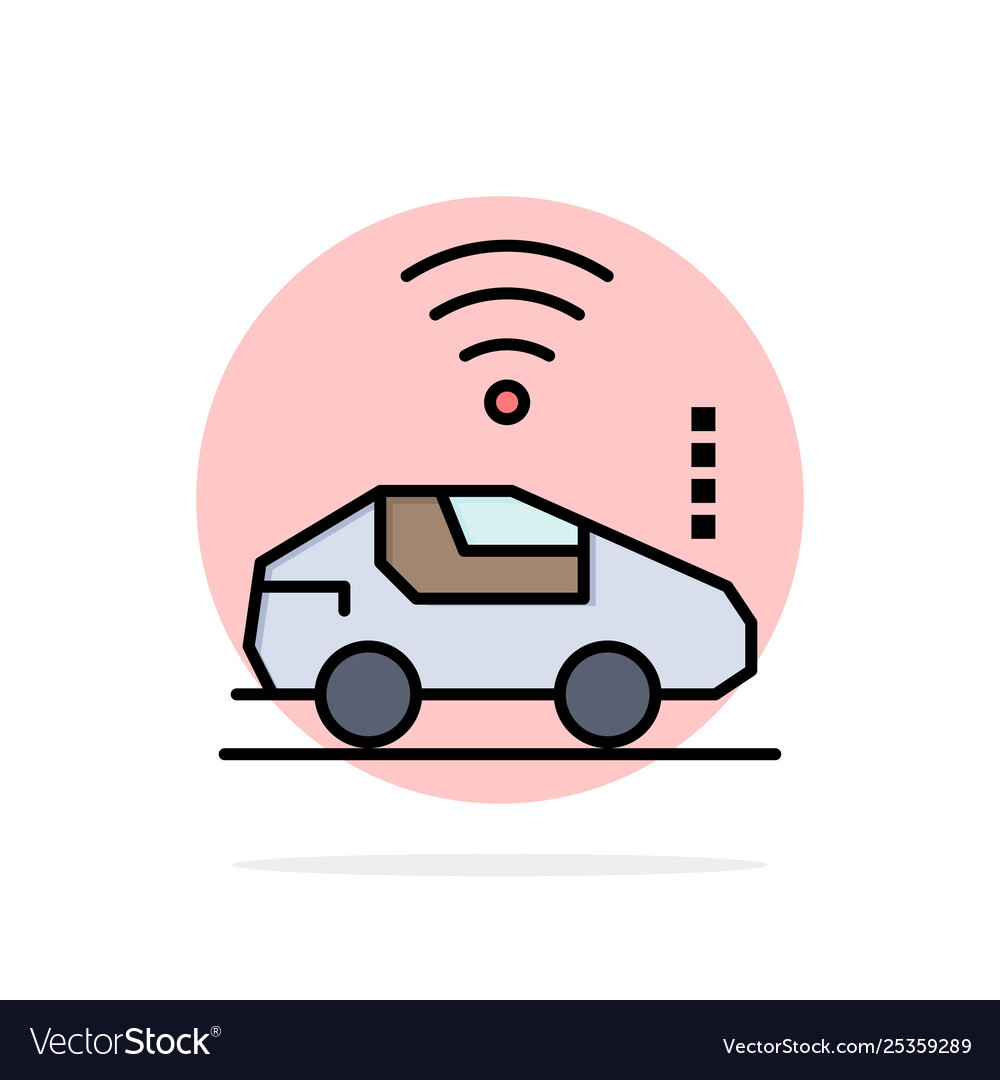 Auto car wifi signal abstract circle background vector image Auto car wifi signal abstract circle background