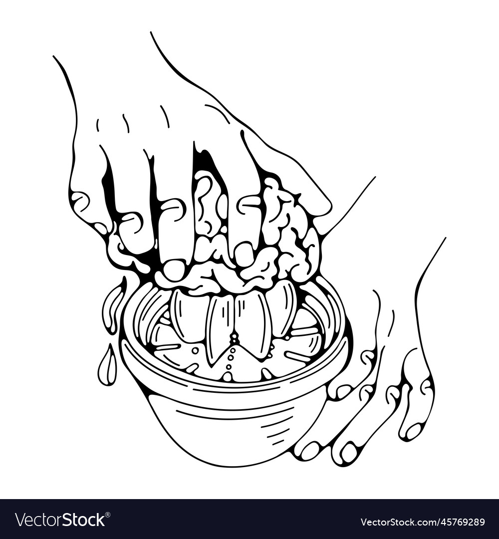 Brain squeezing with a manual juice-maker