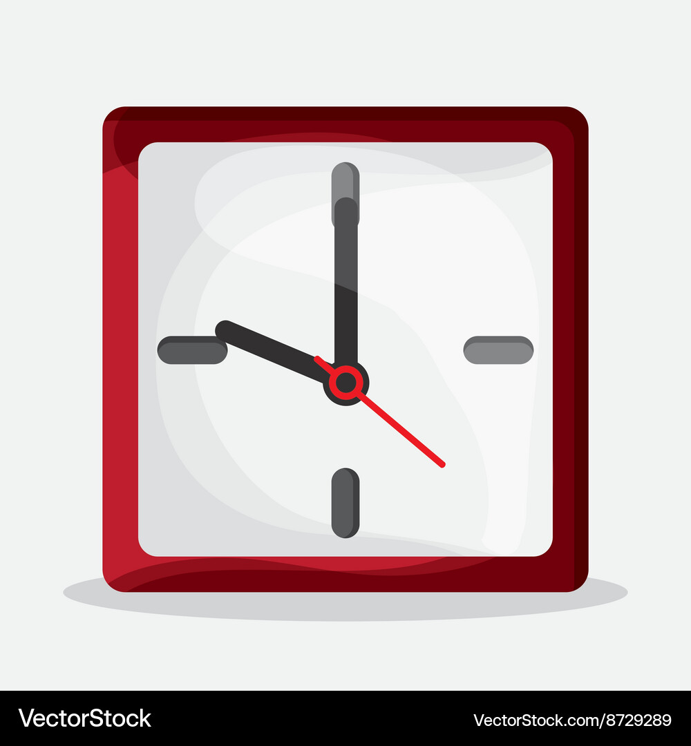 Clock design white background time concept Vector Image