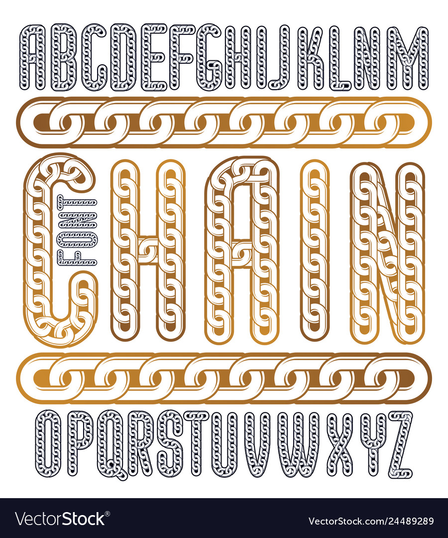 Condensed tall font trendy typescript can be used vector image Condensed tall font trendy typescript can be used