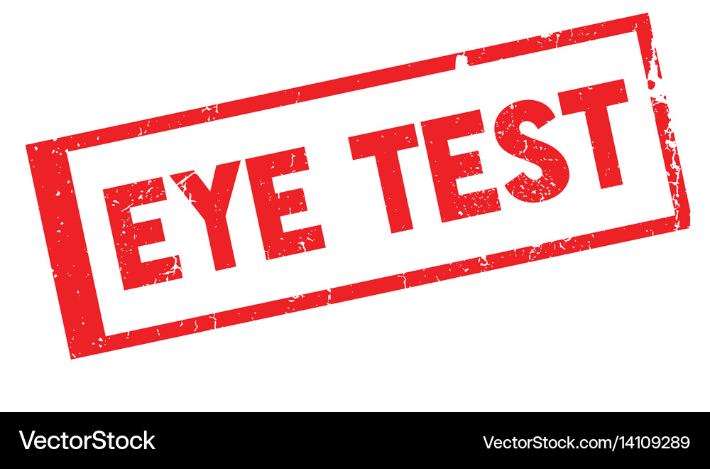 Eye test rubber stamp Royalty Free Vector Image
