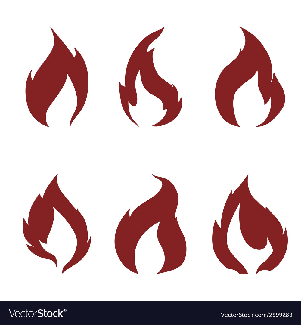 Fire design over white background