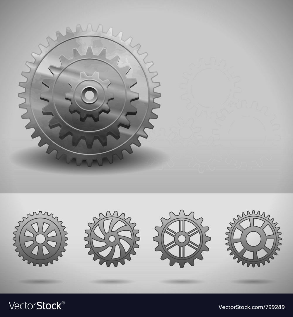 Gear wheels cogwheels Royalty Free Vector Image