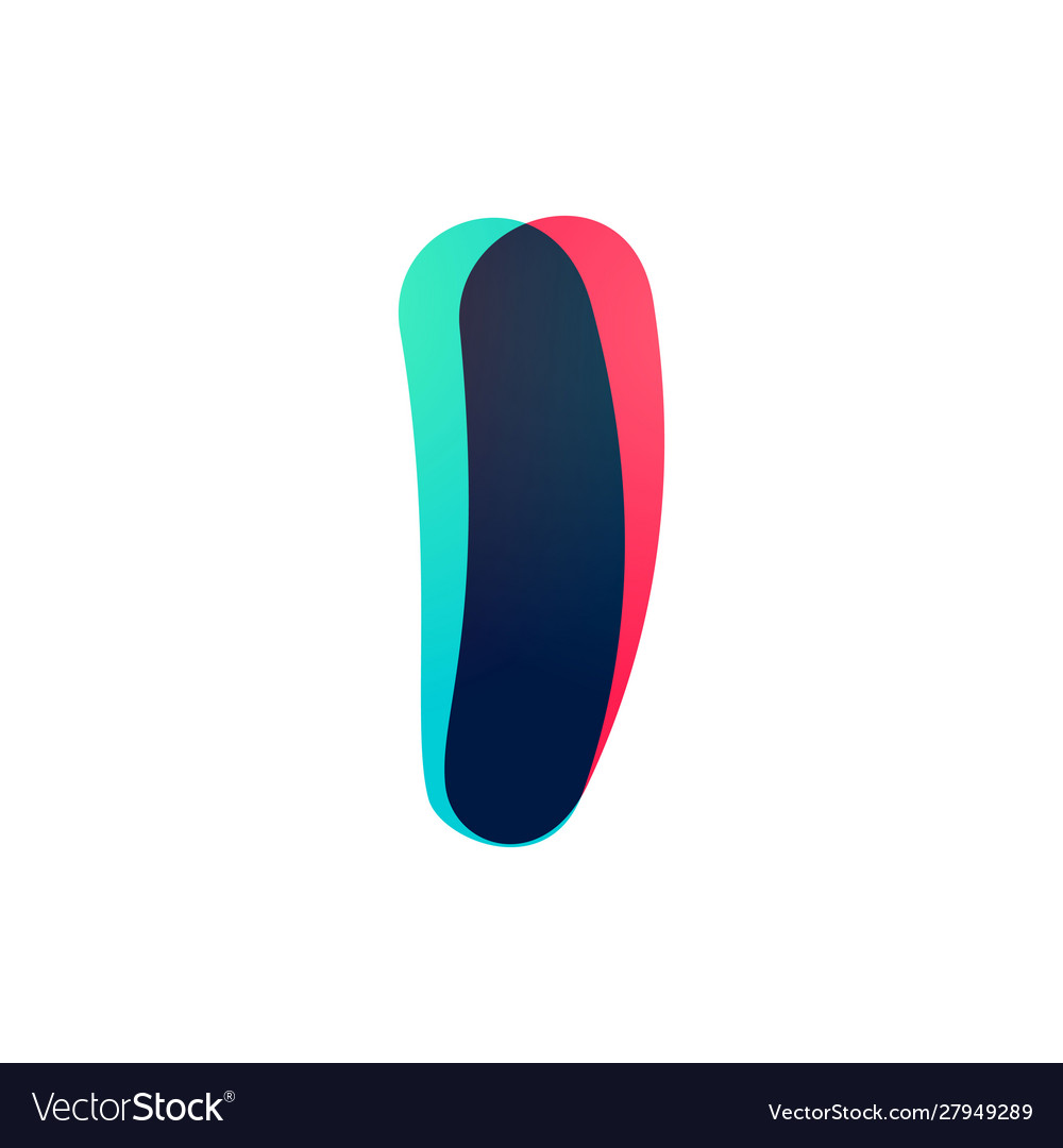 Overlapping gradient letter i logotype
