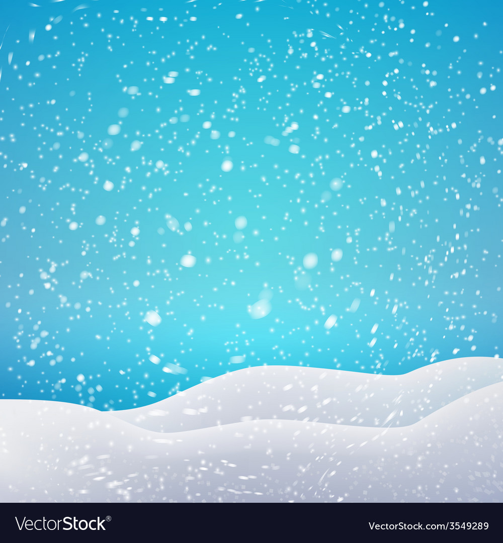 Snowfall and drifts concept for your artwork Vector Image