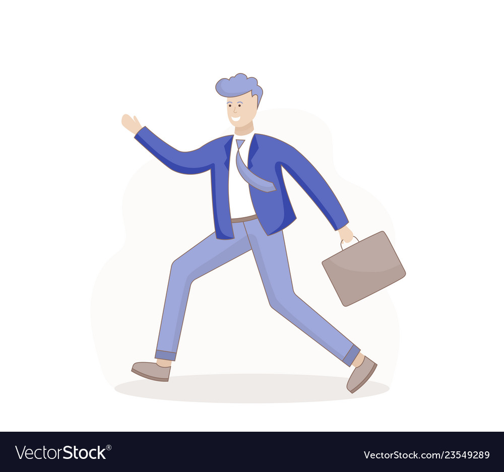 Successful businessman goes to work