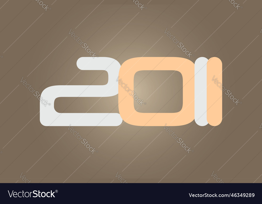 Year 2011 numeric typography text design vector image Year 2011 numeric typography text design
