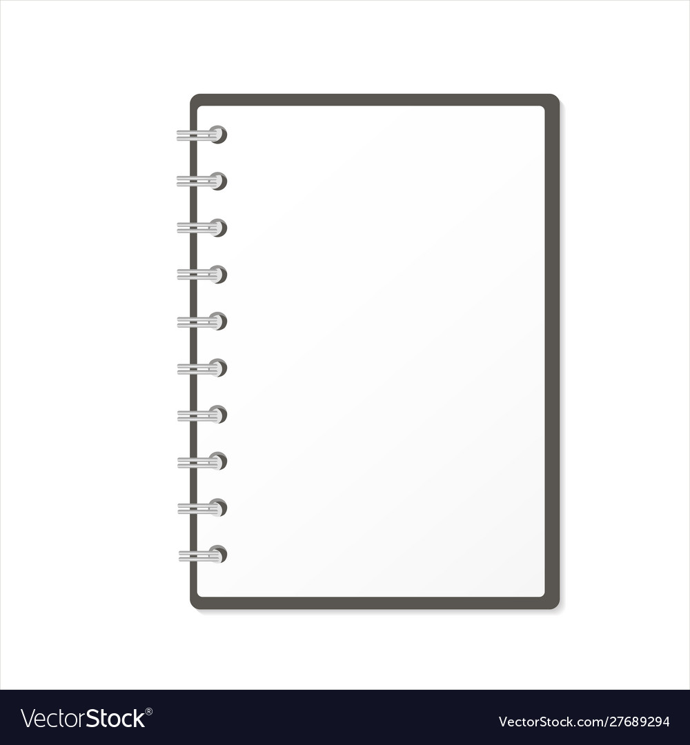A icon open notepad 3d realistic image vector image A icon open notepad 3d realistic image