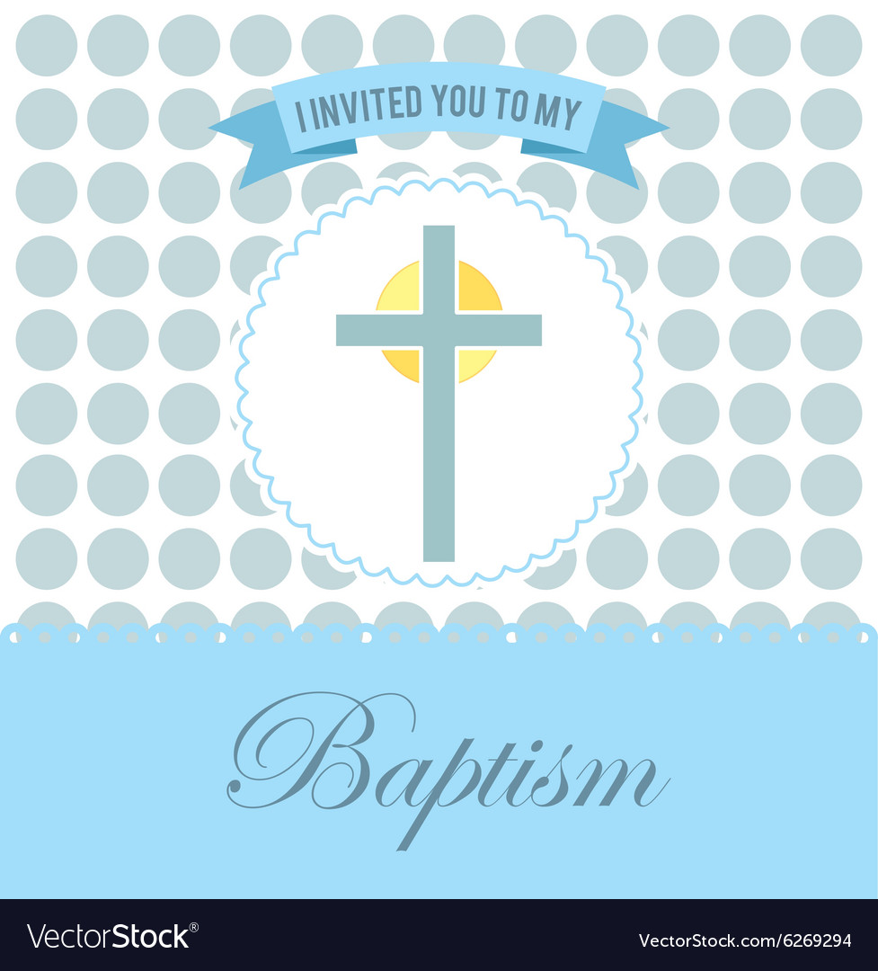 Baptism invitation design Royalty Free Vector Image