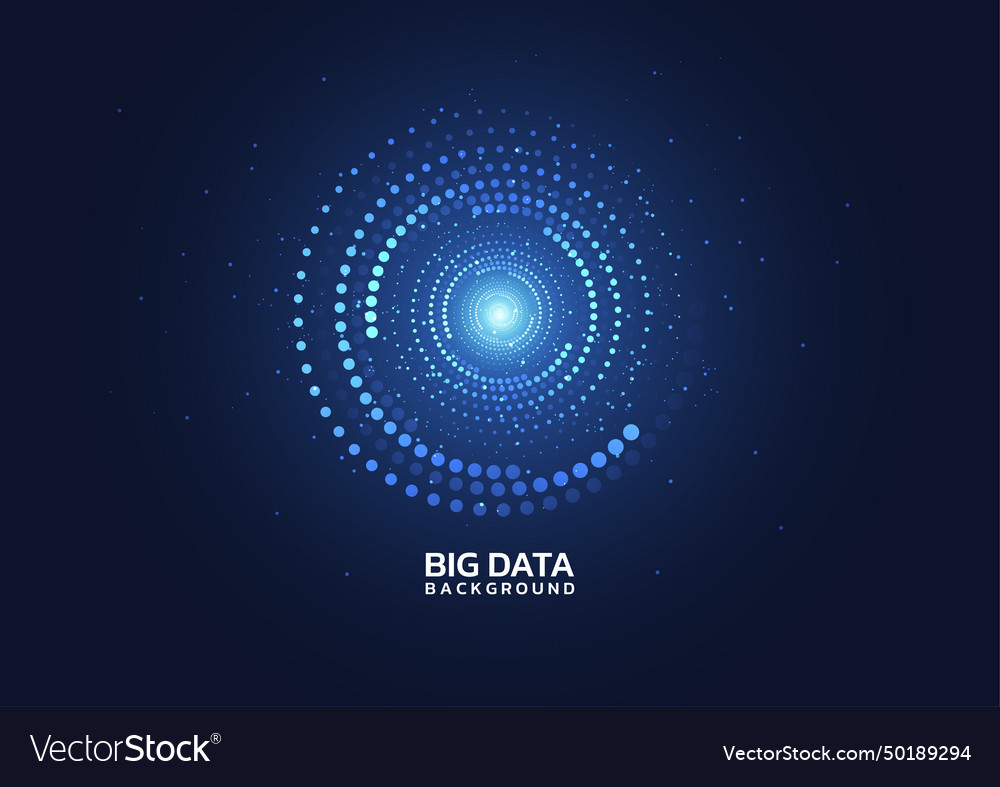 Big data visualization abstract technology vector image Big data visualization abstract technology