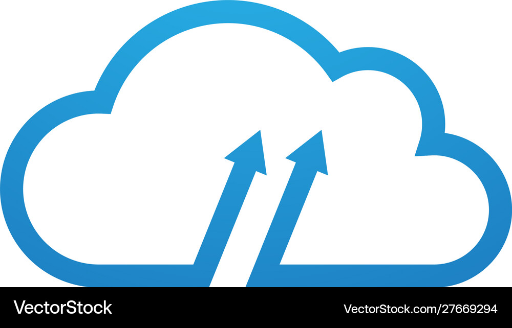 Cloud with arrow icon Royalty Free Vector Image