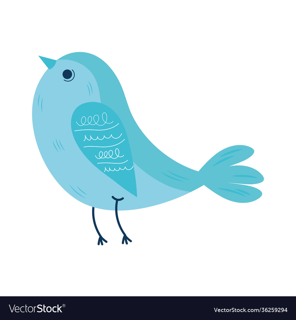 Süßer blauer Vogel Tiercharakter
