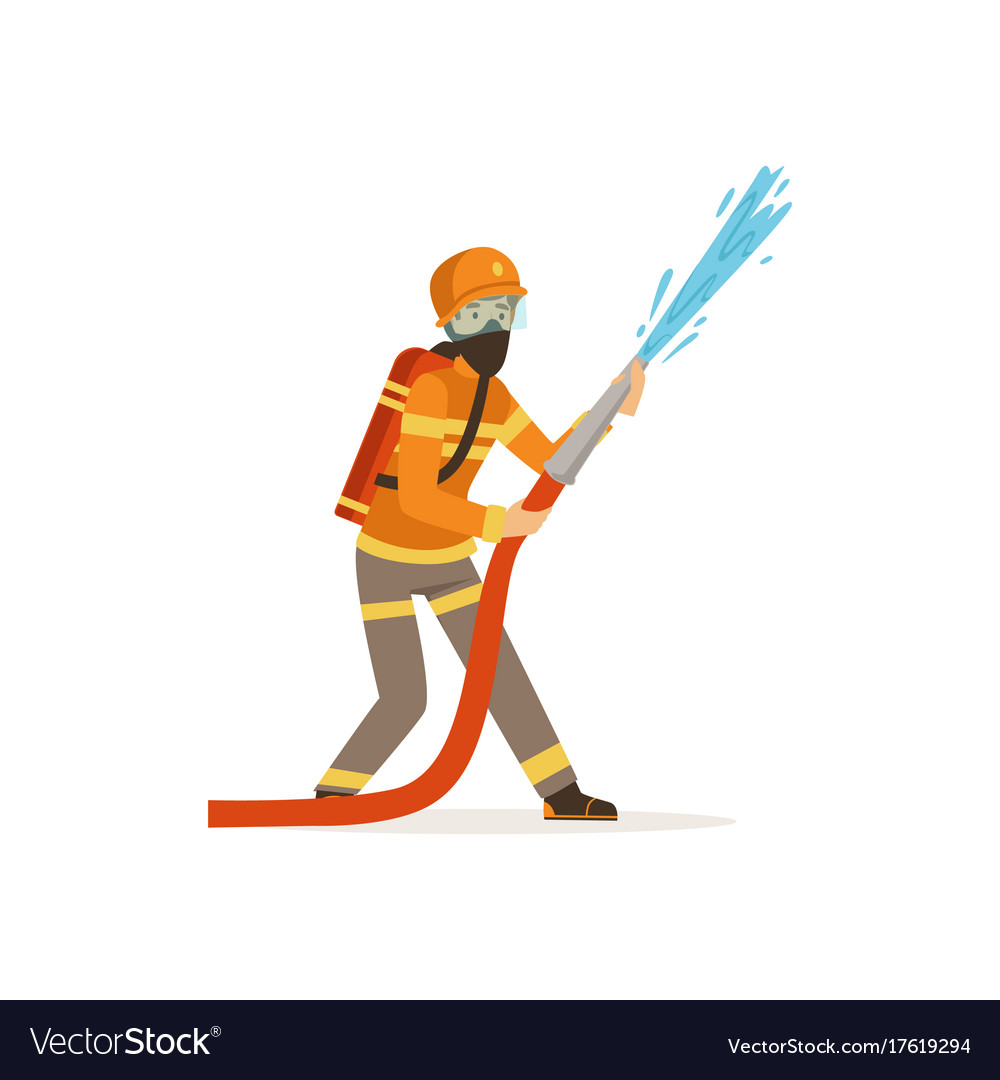 Firefighter with Hose