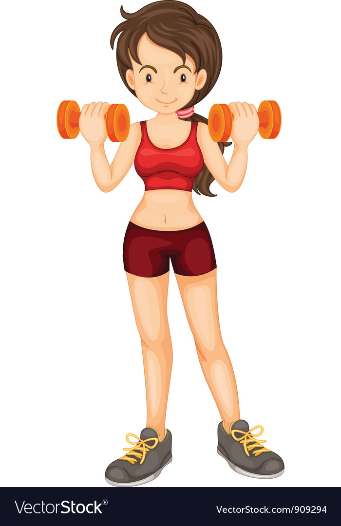 Fitness Girl Royalty Free Vector Image Vectorstock 0350