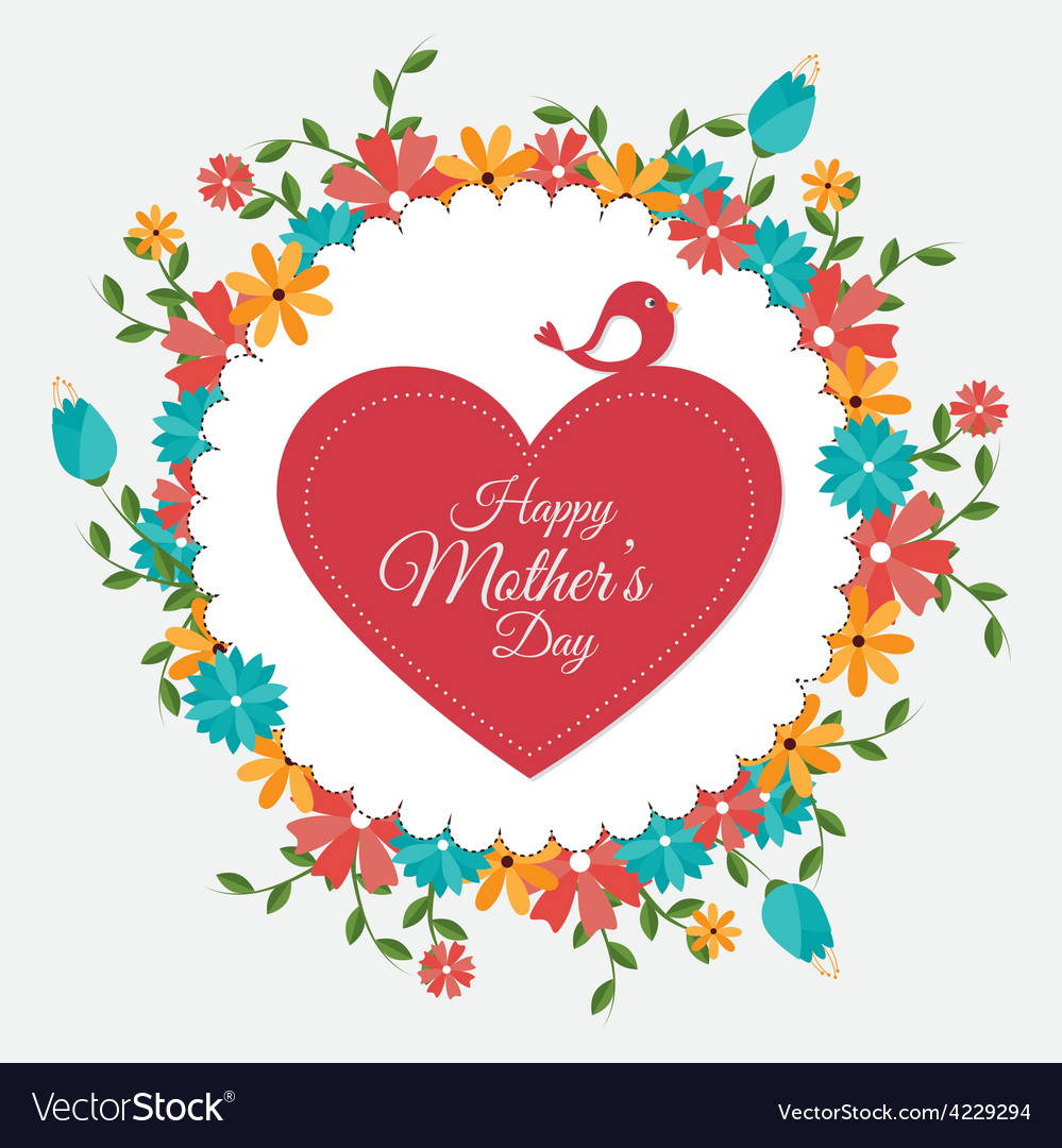 Happy mothers day card design