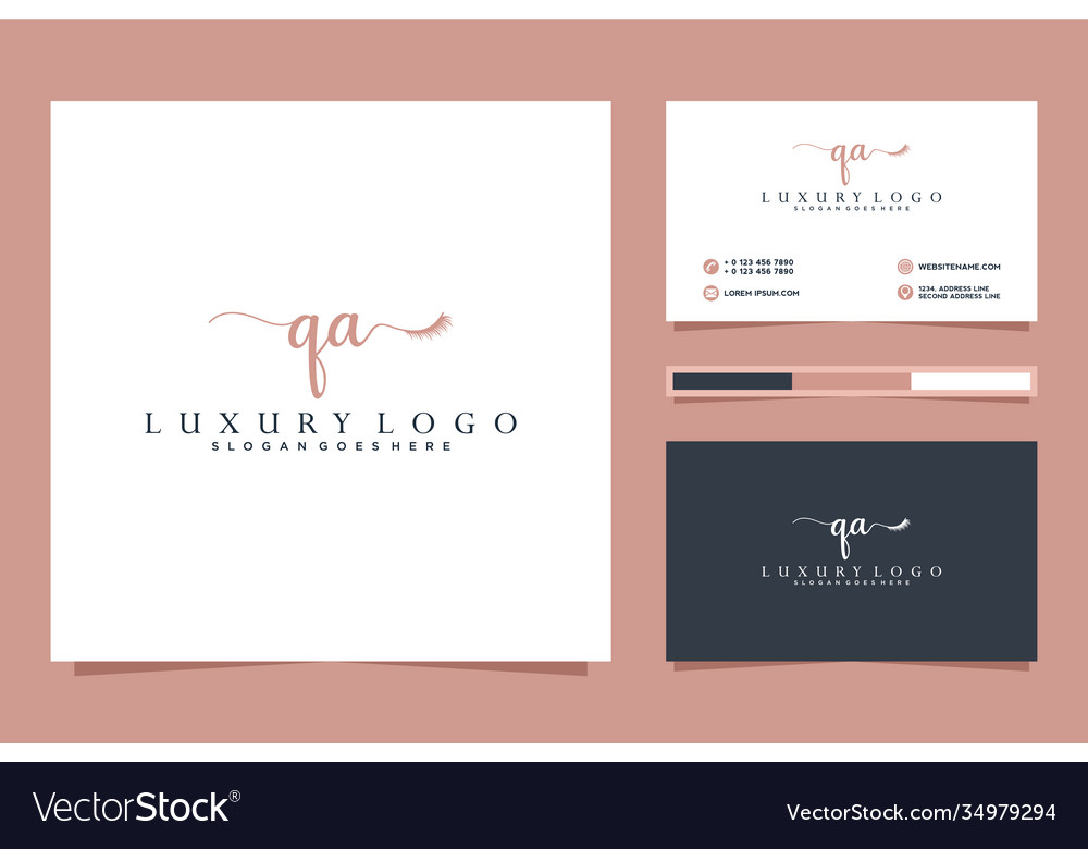 Initial qa feminine logo collections and business