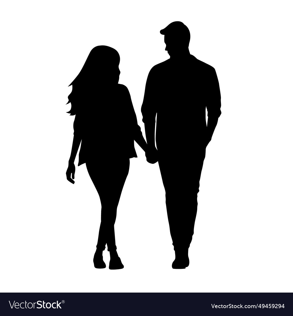 Man and woman walking forward couple Royalty Free Vector