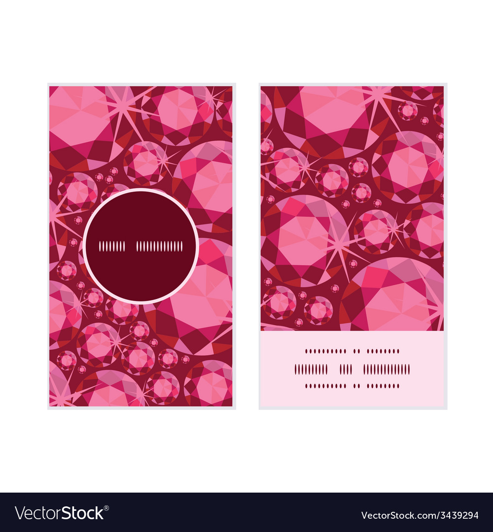Ruby vertical round frame pattern business cards