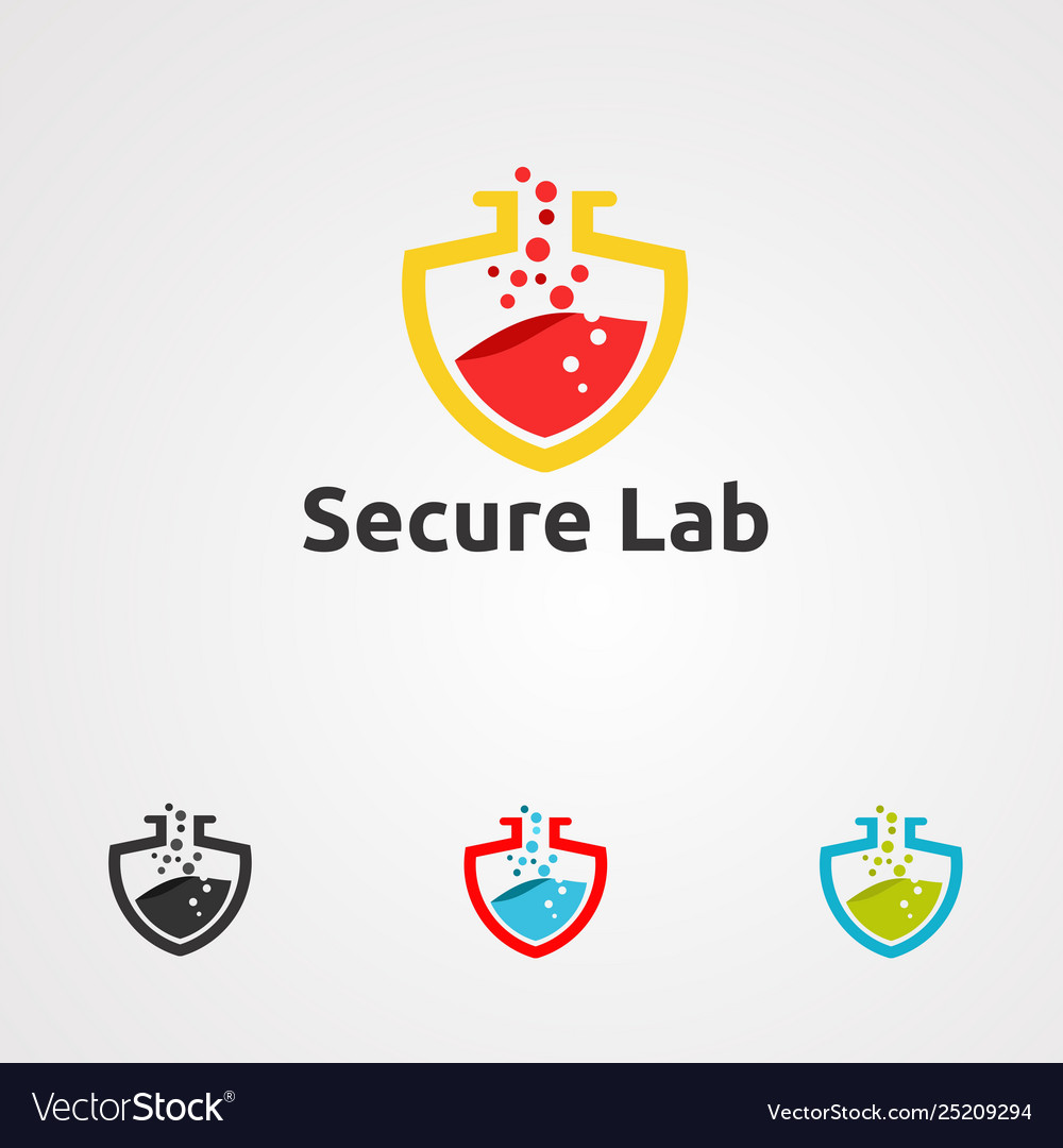Secure lab logo icon element and template vector image Secure lab logo icon element and template