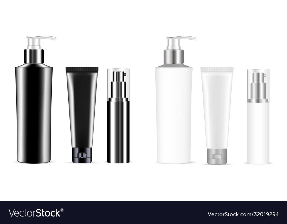 Set cosmetic bottle spray pump dispenser