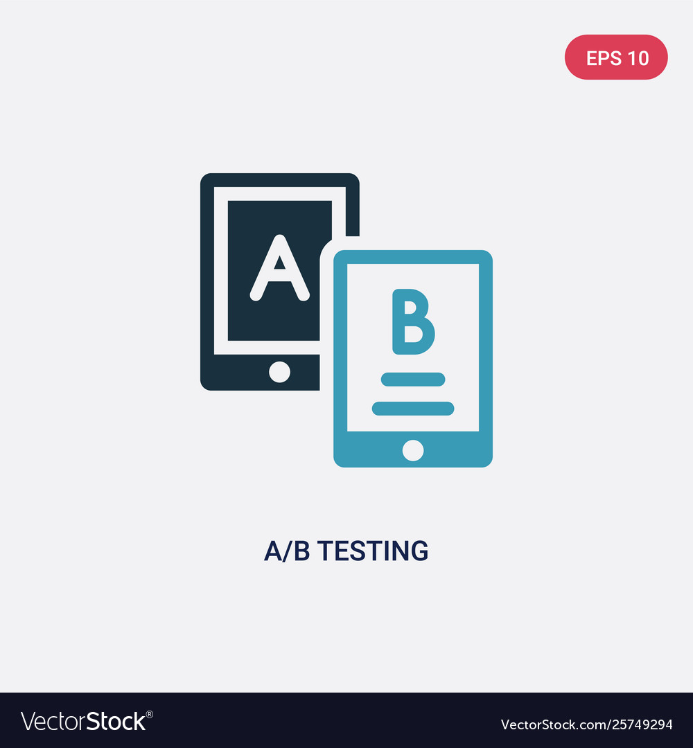 Two color ab testing icon from technology concept vector image Two color ab testing icon from technology concept