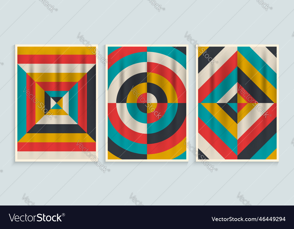 Wall art posters with geometric design