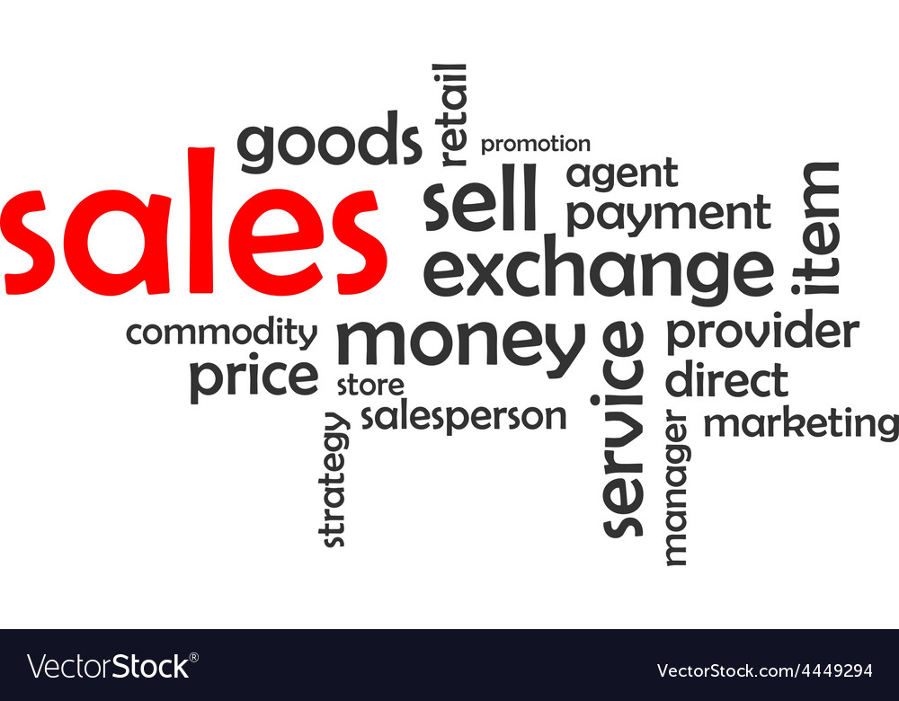 Word cloud sales