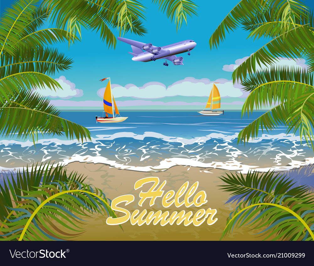 Banner summer vacation and travel design