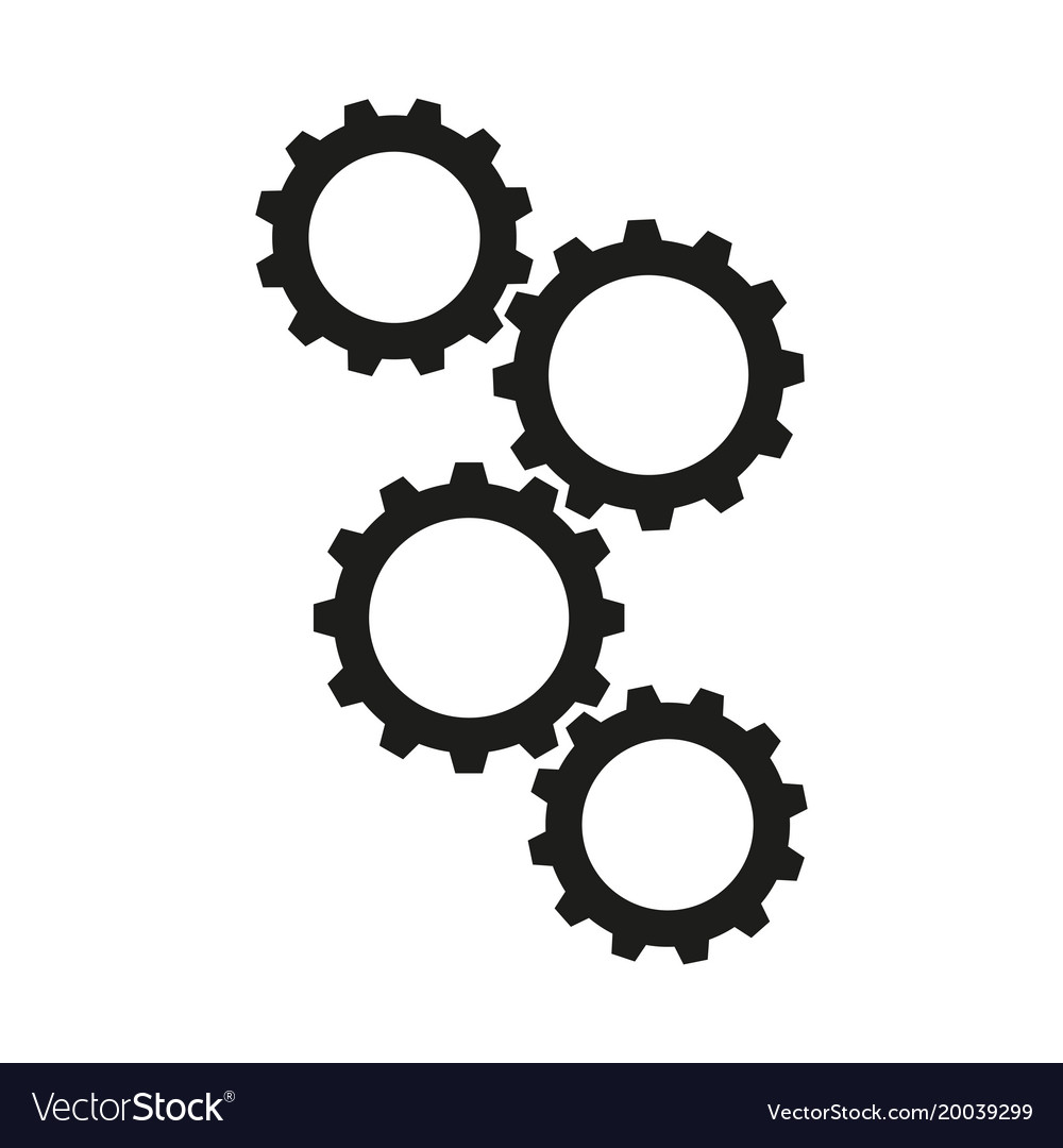 cogwheels work process icons