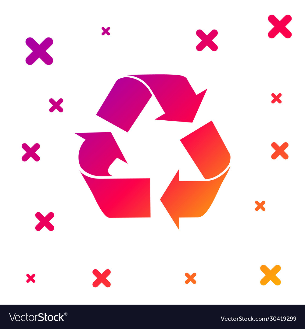 Color recycle symbol icon isolated on white