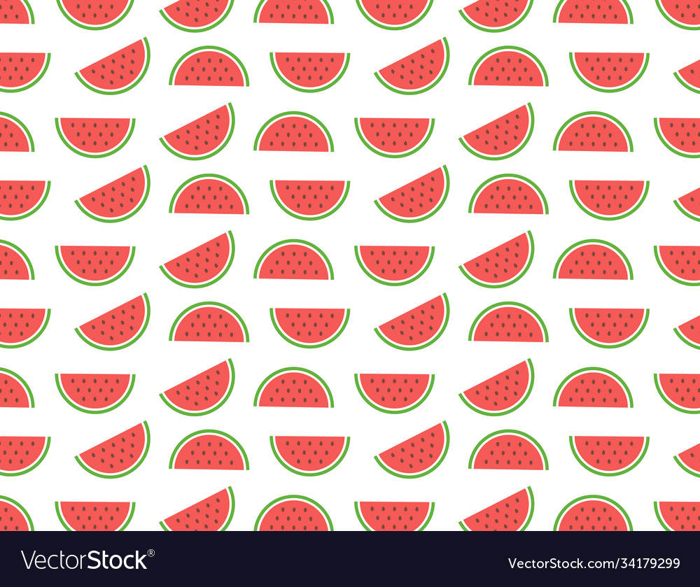 Cute seamless pattern with watermelons Royalty Free Vector