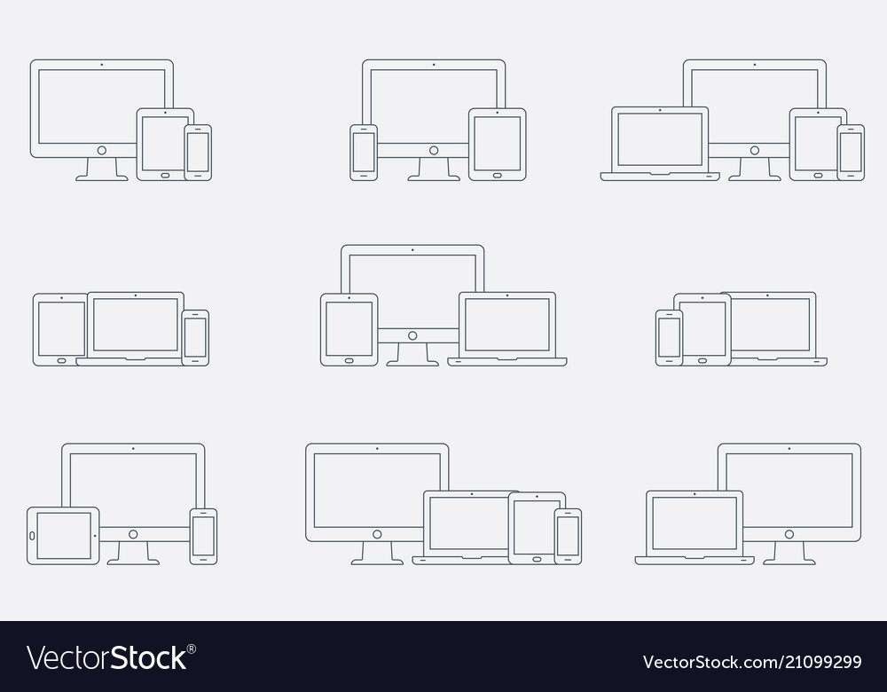 Device Icon Set - Modern Technology