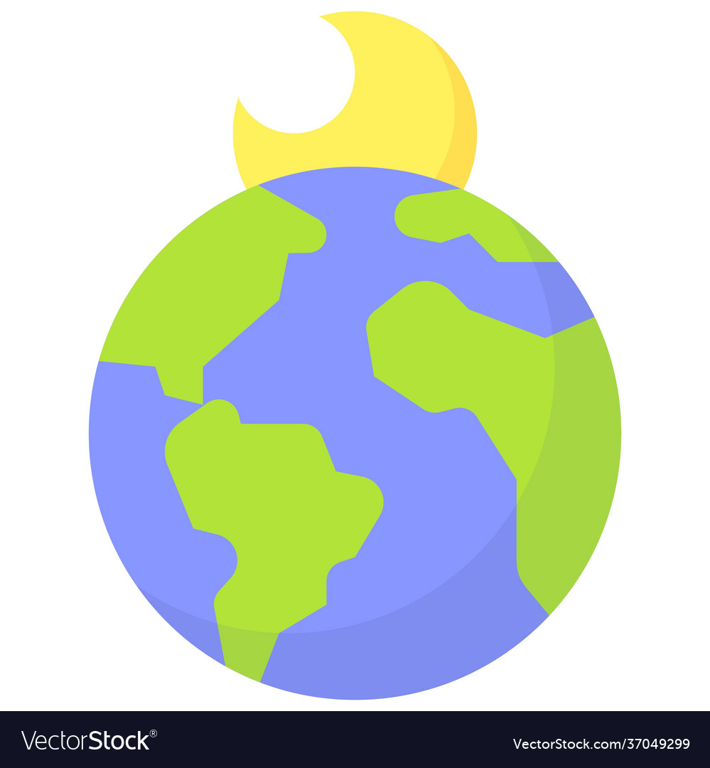 Earth and moon icon day related