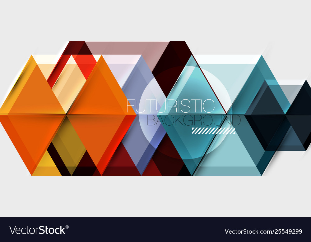 Geometric triangle and hexagon abstract background Vector Image Geometric triangle and hexagon abstract background