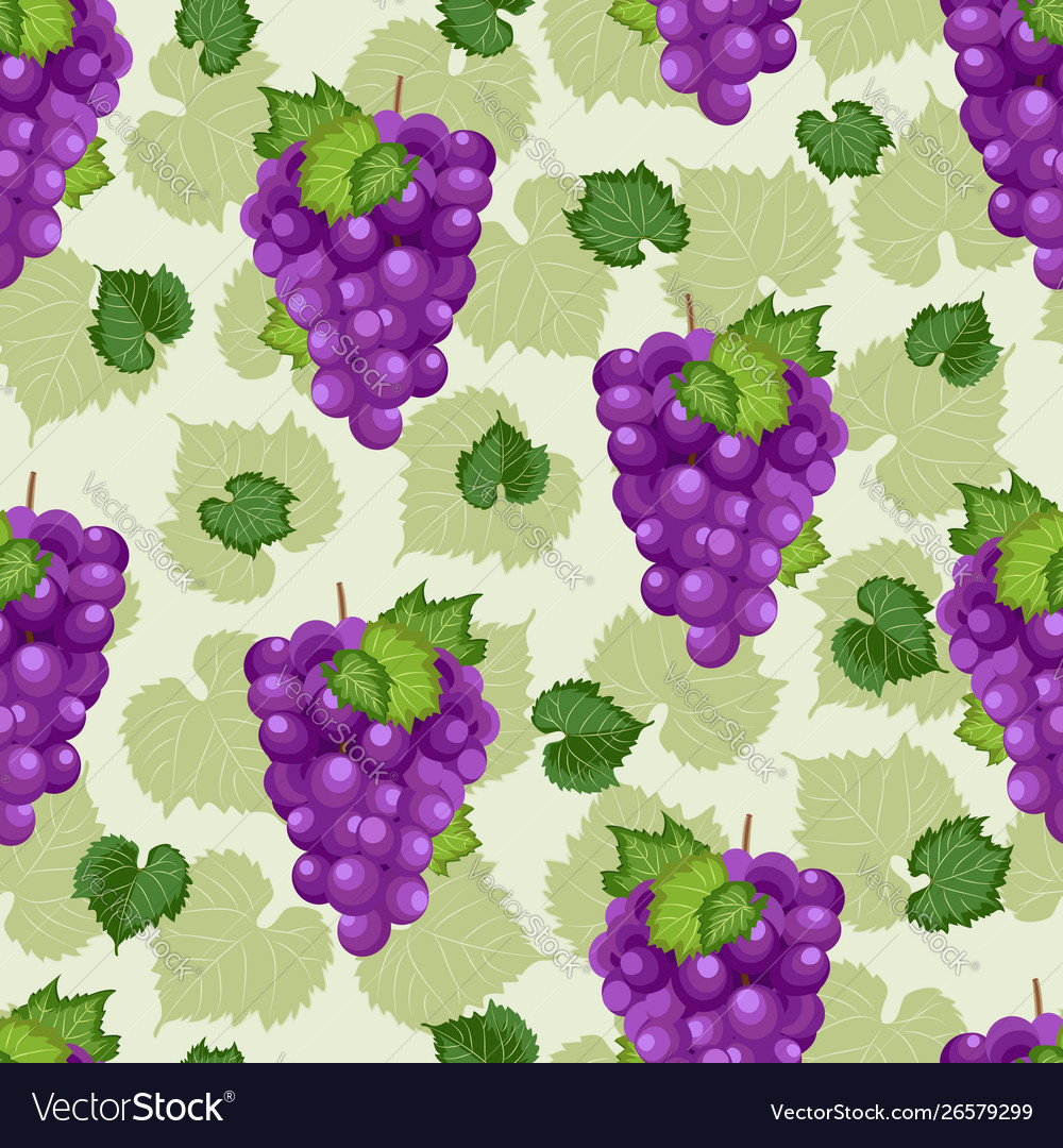 Grape Bunch Seamless Pattern