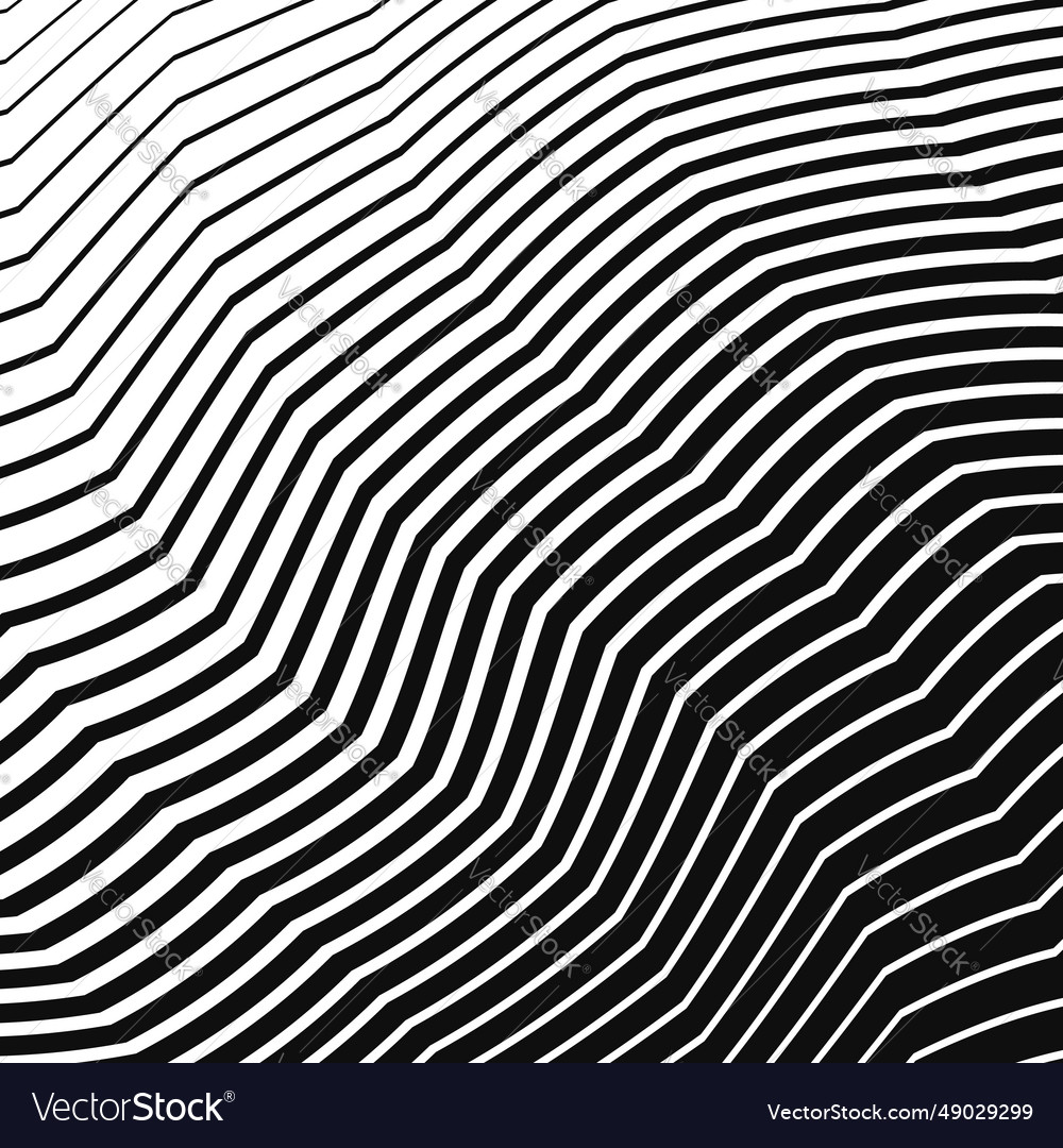 Halftone curved zigzag lines background vector image Halftone curved zigzag lines background