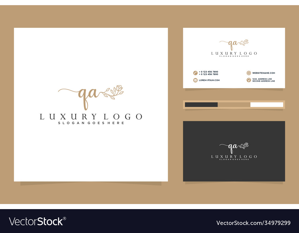 Initial qa feminine logo collections and business