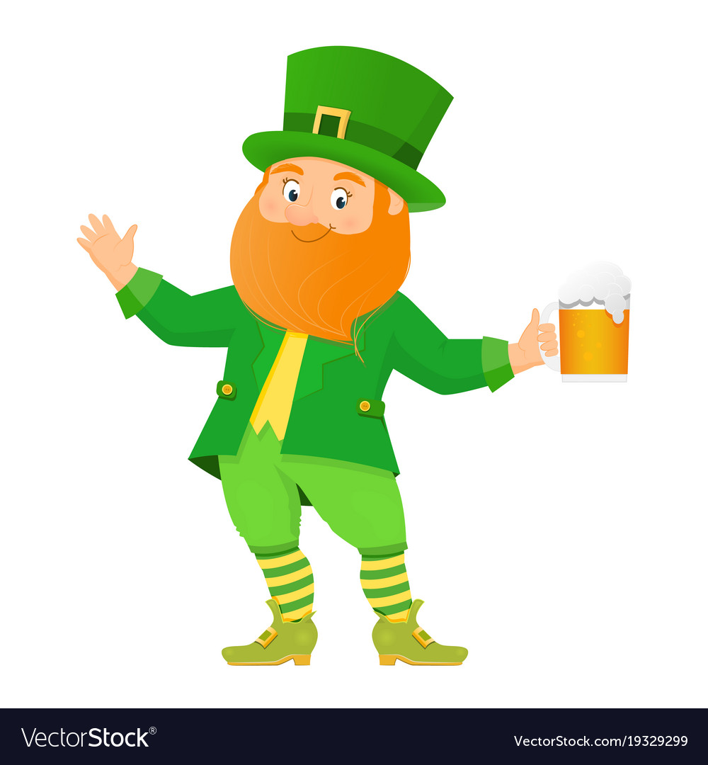 Leprechaun mit Bier