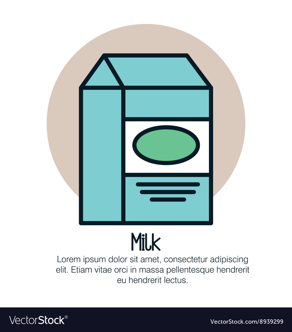 Line milk design Royalty Free Vector Image - VectorStock