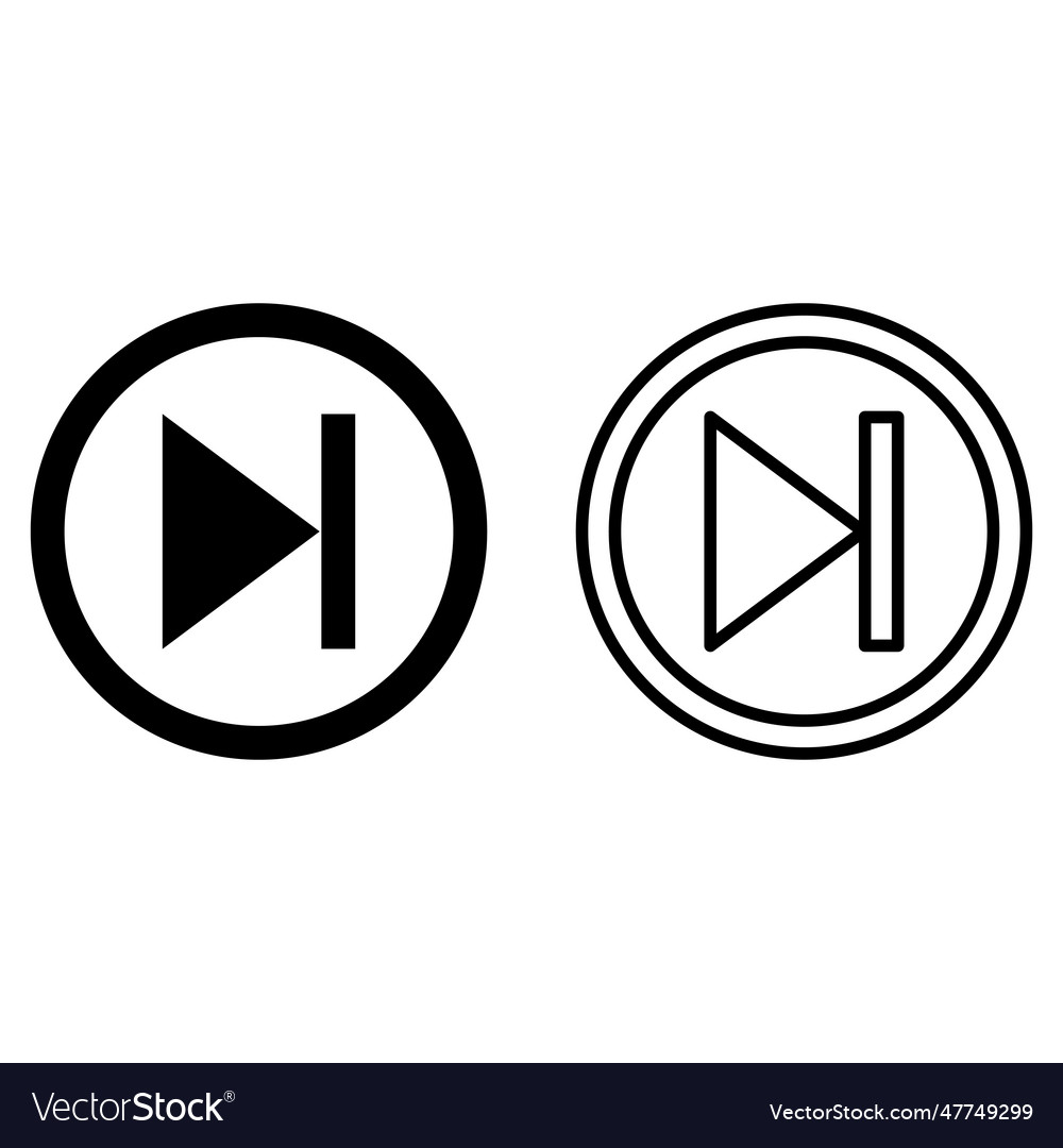 Next button icon set in two styles