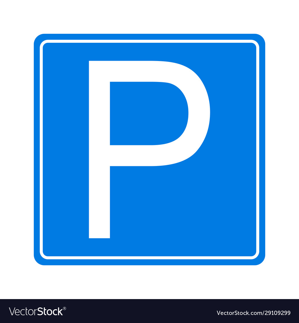 Park icon sign road symbol parking public Vector Image