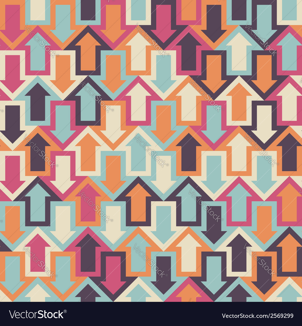 Seamless pattern with arrows